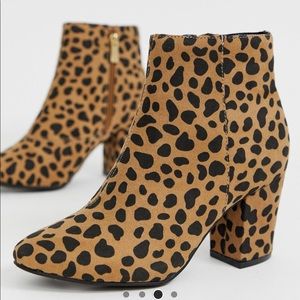 Never worn cheetah print block heel boots